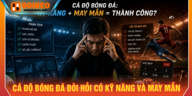Cá độ bóng đá đòi hỏi có kỹ năng và may mắn