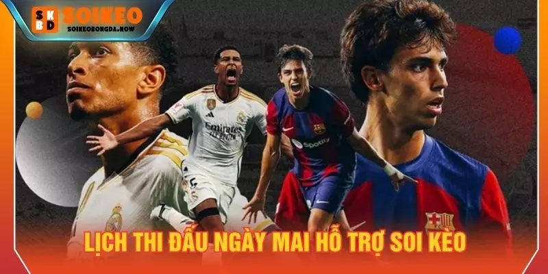 Lịch thi đấu ngày mai hỗ trợ soi kèo