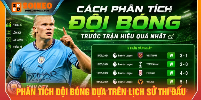 Phân tích đội bóng dựa trên lịch sử thi đấu gần nhất