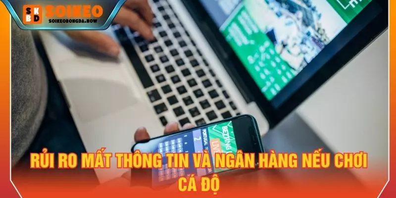 Rủi ro mất thông tin và ngân hàng nếu chơi cá độ